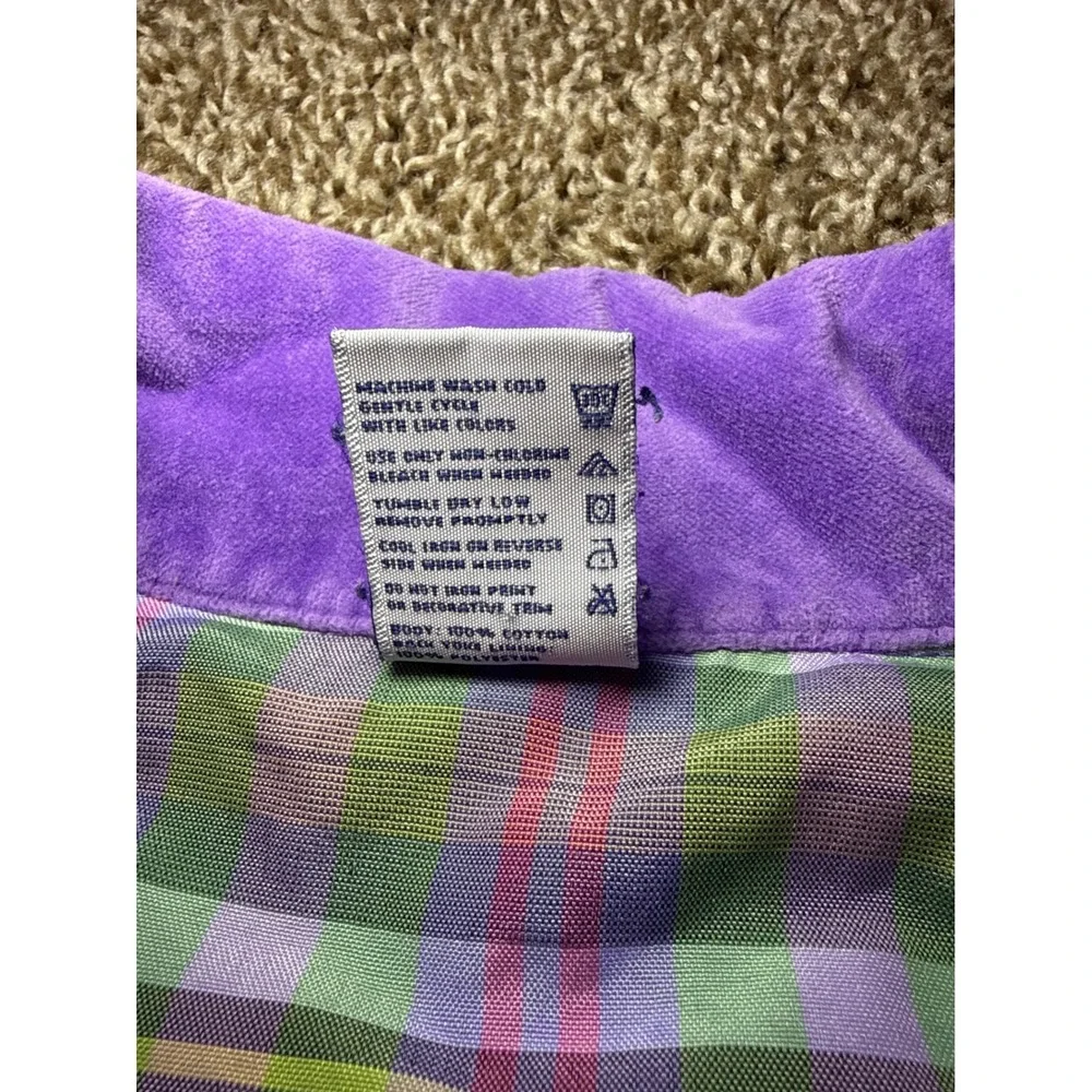 OshKosh Bgosh Girls Purple Corduroy Ruffle Hem Shirt‎ Dress Jacket Size 6X
